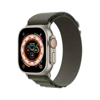 Alpine Loop Bands Compatible With Apple Watch Band Ultra 49mm 45mm 44mm 42mm For Men Women Nylon Sport Strap For IWatch Series 8 7 SE 6 5 4 3 2 1 (Only Strap Watch Not Included) - Green