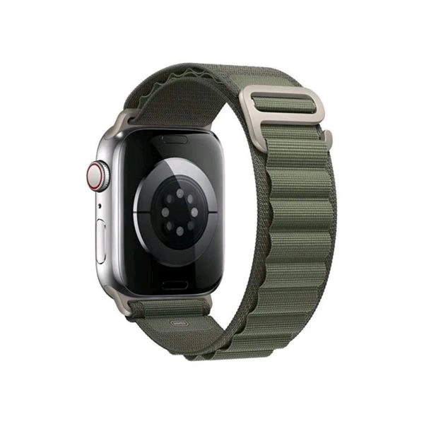 Alpine Loop Bands Compatible With Apple Watch Band Ultra 49mm 45mm 44mm 42mm For Men Women Nylon Sport Strap For IWatch Series 8 7 SE 6 5 4 3 2 1 (Only Strap Watch Not Included) - Green