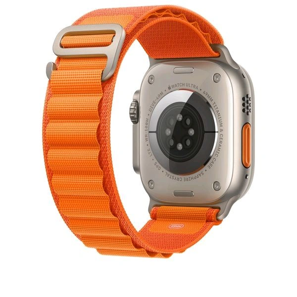 Alpine Loop Bands Compatible With Apple Watch Band Ultra 49mm 45mm 44mm 42mm For Men Women Nylon Sport Strap For IWatch Series 8 7 SE 6 5 4 3 2 1 (Only Strap Watch Not Included) - Web Orange