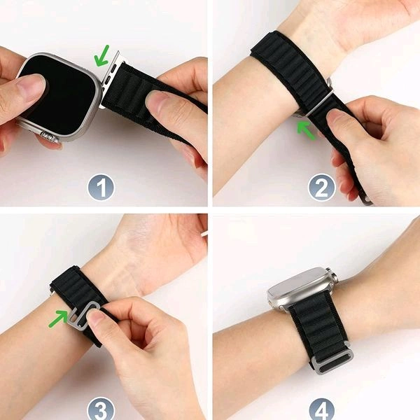 Alpine Loop Bands Compatible With Apple Watch Band Ultra 49mm 45mm 44mm 42mm For Men Women Nylon Sport Strap For IWatch Series 8 7 SE 6 5 4 3 2 1 (Only Strap Watch Not Included) - Web Orange