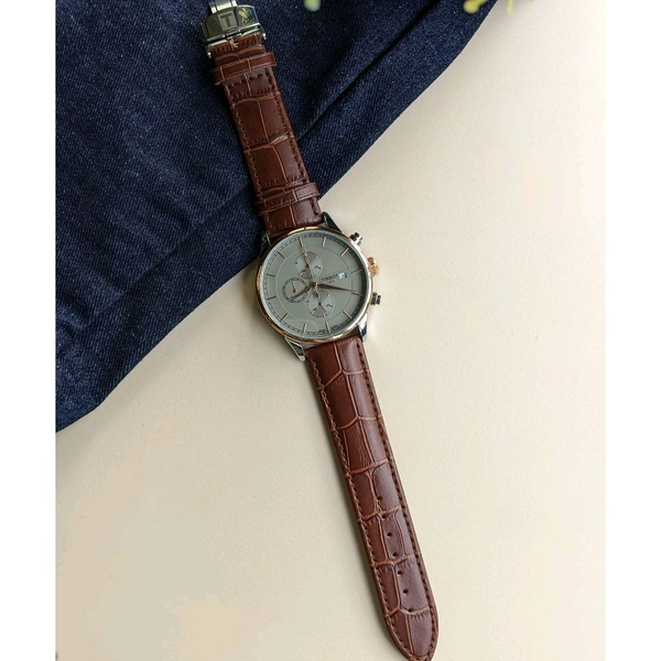 Analog 1853 Chronograph Top Quality Collection With Analog Brand Print Easy Operated Lock