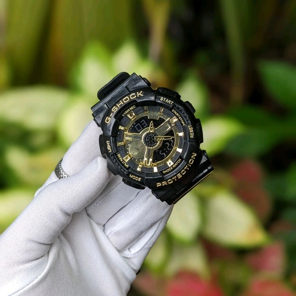 Analog And Digital Quartz Movement Watch With High Quality Strap Best finishing Body & Case - Gold