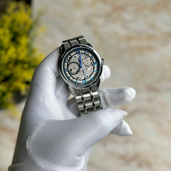 Analog Automatic Top Quality Collection With High Quality Strap Best Finishing Body & Case - Silver