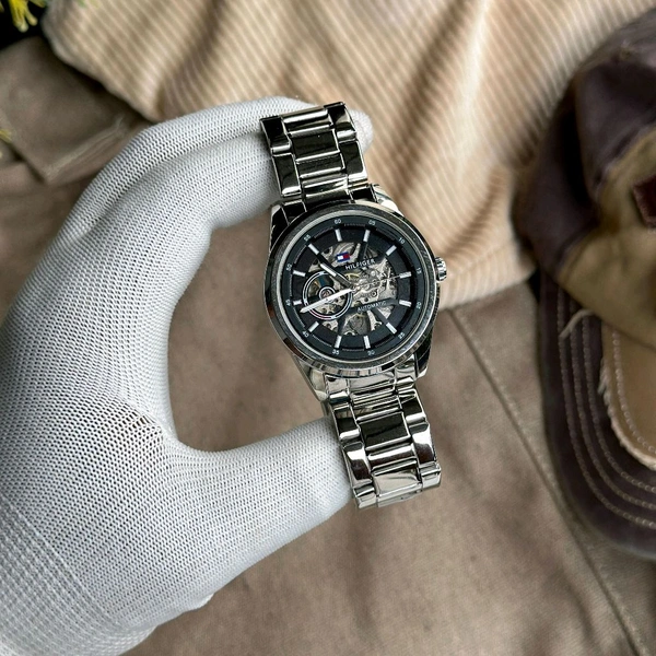 Analog Automatic Top Quality Collection With High Quality Strap Best Finishing Body & Case - Silver