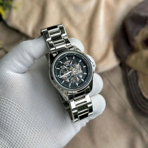 Analog Automatic Top Quality Collection With High Quality Strap Best Finishing Body & Case - Silver