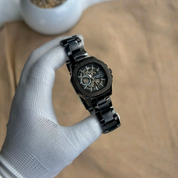 Analog Automatic Top Quality Collection With High Quality Strap Best Finishing Body & Case - Black