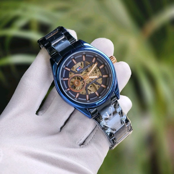 Analog Automatic Top Quality Collection With High Quality Strap Best Finishing Body & Case - Blue