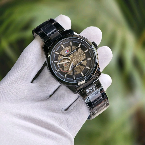 Analog Automatic Top Quality Collection With High Quality Strap Best Finishing Body & Case - Black