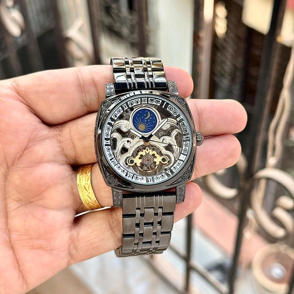 Analog Automatic Top Quality Collection With High Quality Strap Best Finishing Body & Case - Black