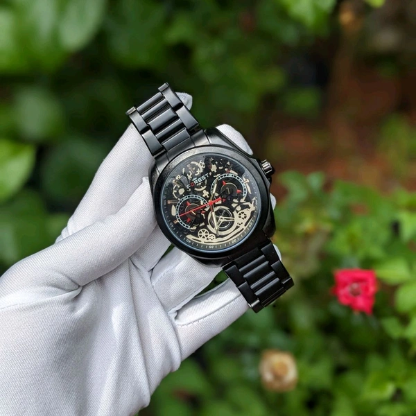 Analog Best Quality Quartz Movement Watch Collection With High Quality Strap Best finishing Body & Case - Black