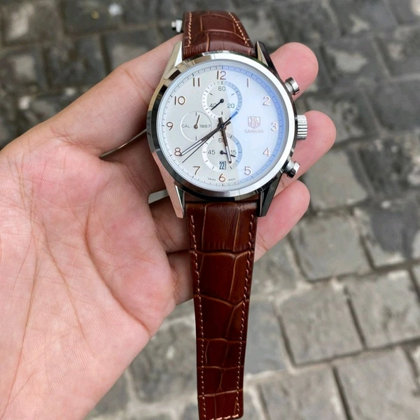 Analog Carrera Calibre 1887 High Quality 100% Original Stop watch Chronograph Machinery Watcy For Men