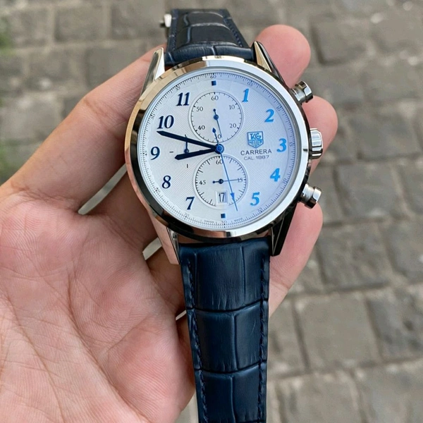 Analog Carrera Calibre 1887 High Quality 100% Original Stop watch Chronograph Machinery Watcy For Men