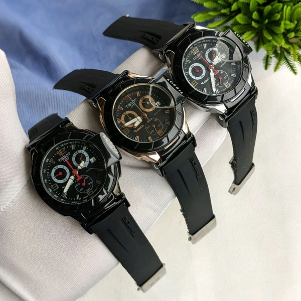Analog Chronograph High Quality Collection With High Quality Strap Best finishing Body & Case - Silver