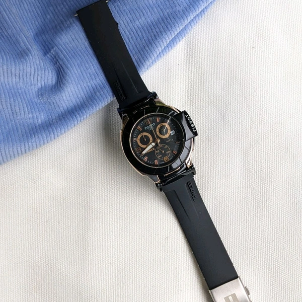 Analog Chronograph High Quality Collection With High Quality Strap Best finishing Body & Case - Copper