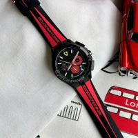 Analog Chronograph Top Quality Collection With High Quality Strap Best finishing Body & Case - Red