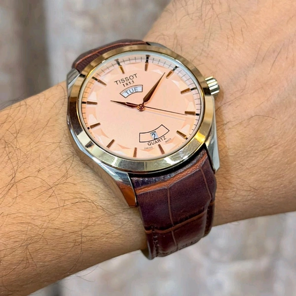 Analog Day & Date Original Quartz Battery Operated Machinery Watch