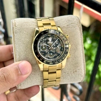 Analog Daytona Skeleton Heavy Quality Stop Watch Chronograph Machinery Watch With Free Brand Name Box Packing