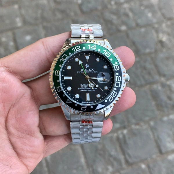 Analog Gmt Master All Working Highest Quality Stainless Steel Bracelet Watch