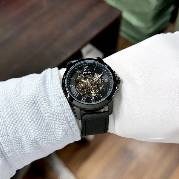 Analog Machine Automatic 100% quality & reliable automatic open Heart machinery Watch