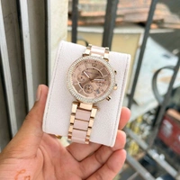 Analog MK5896Parker Rose Gold Heavy Quality Original Chronograph Machinery Watch For Her