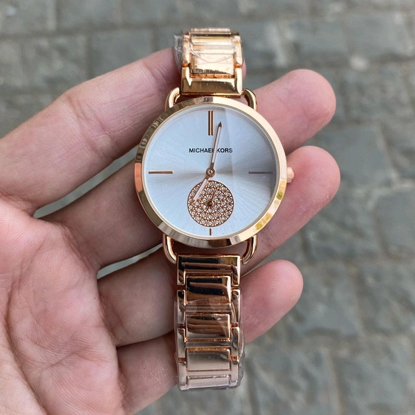 Analog Portia Gold Portia MK3788 Quality Battery Operated Quartz Machinery Watch