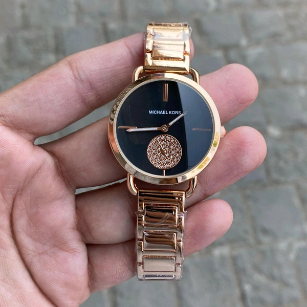 Analog Portia Gold Portia MK3788 Quality Battery Operated Quartz Machinery Watch