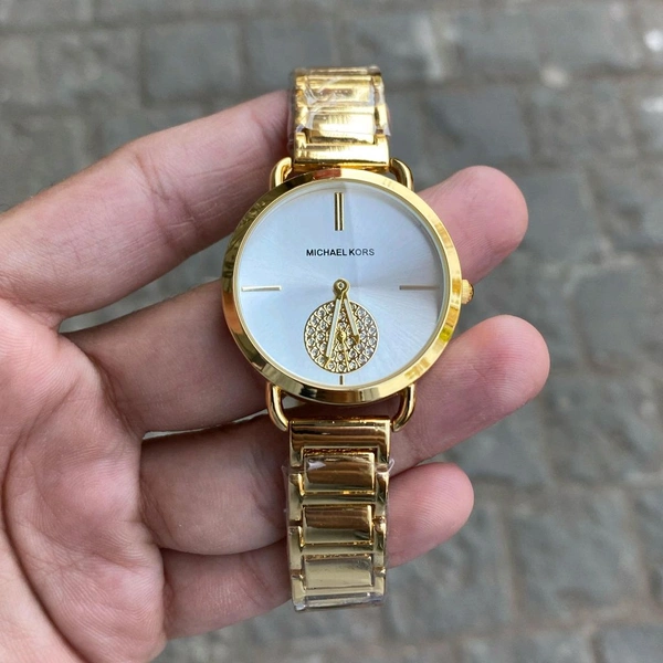 Analog Portia Gold Portia MK3788 Quality Battery Operated Quartz Machinery Watch