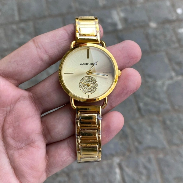 Analog Portia Gold Portia MK3788 Quality Battery Operated Quartz Machinery Watch