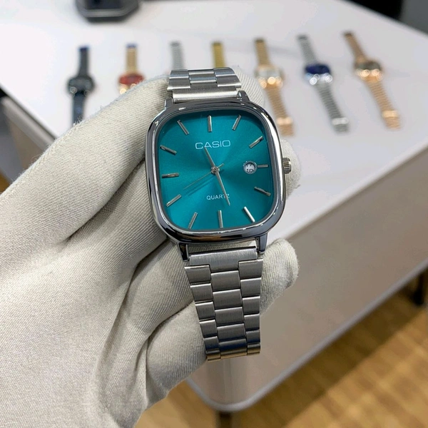 Analog Quartz Classic Silver and Blue Watch For Men & Women | High Quality Strap Best finishing Body & Case