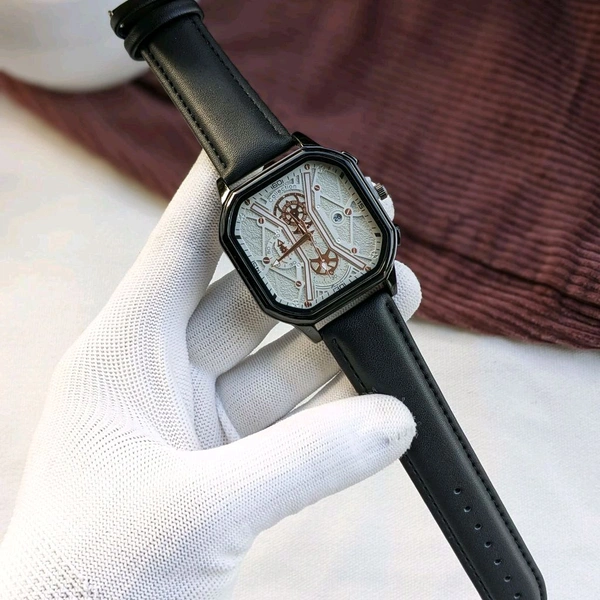 Analog Quartz Movement Budget Collection With High Quality Strap Best Finishing Body & Case - Black