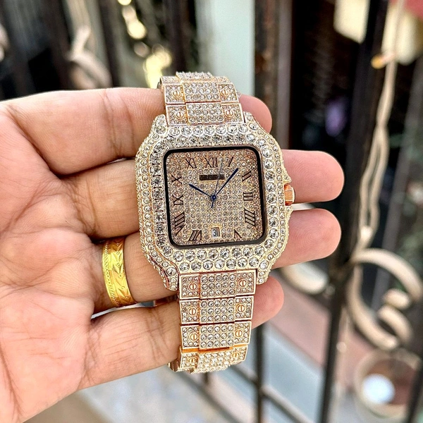 Analog Square Dail High End Quartz Machinery Watch