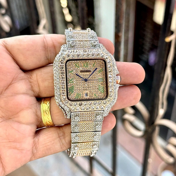 Analog Square Dail High End Quartz Machinery Watch