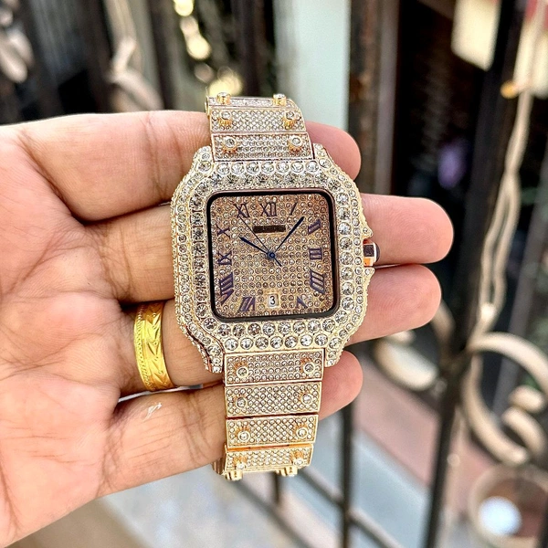 Analog Square Dail High End Quartz Machinery Watch