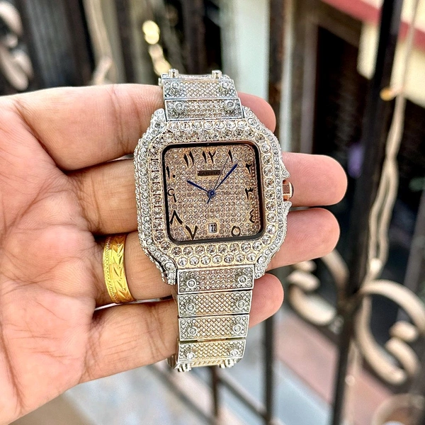 Analog Square Dail High End Quartz Machinery Watch