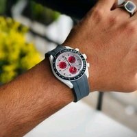 Analog Swatch Moon's Watch Best Quality Collection With High Quality Silicon Strap - Gray