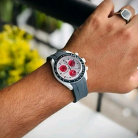 Analog Swatch Moon's Watch Best Quality Collection With High Quality Silicon Strap - Gray