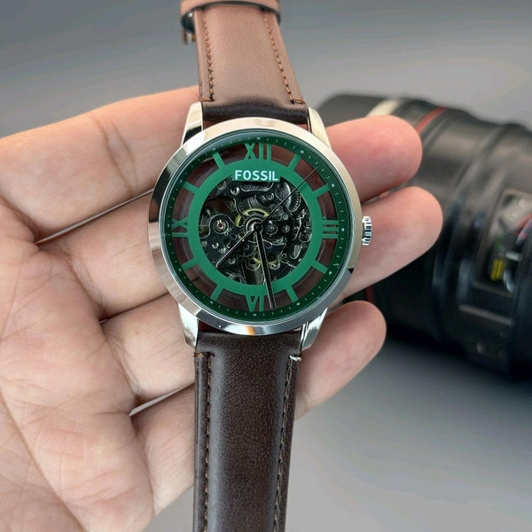 Analog Townsman Automatic Dark Brown Leather Watch