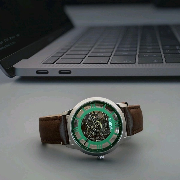 Analog Townsman Automatic Dark Brown Leather Watch