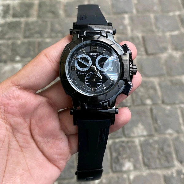 Analog T-Race High Quality Quartz Movement Watch - Black