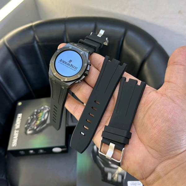 Ap Premium Dual Strap Smartwatch With Always On Display | Smooth Interface, Wireless Charging - Black