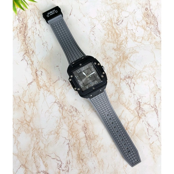 Arabic Dial Analog Quartz Movement Collection With High Quality Strap Best finishing Body & Case - Gray/Black