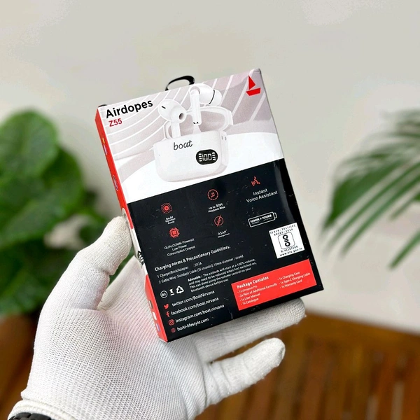 Bluetooth Truly Wireless In Ear Earbuds With Mic - White