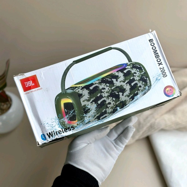 Boombox Wireless Bluetooth Speaker With Rbg Light | Powerful Sound Quality With Heavy Bass | Lights Sync With Music