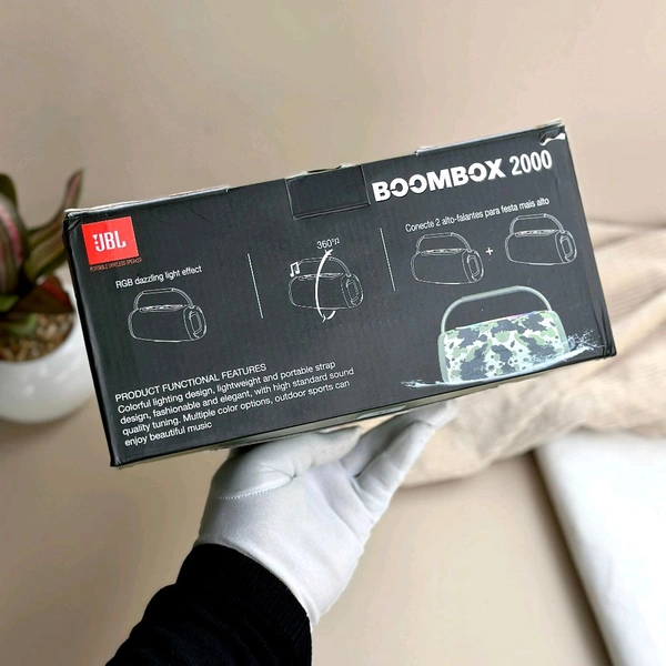 Boombox Wireless Bluetooth Speaker With Rbg Light | Powerful Sound Quality With Heavy Bass | Lights Sync With Music