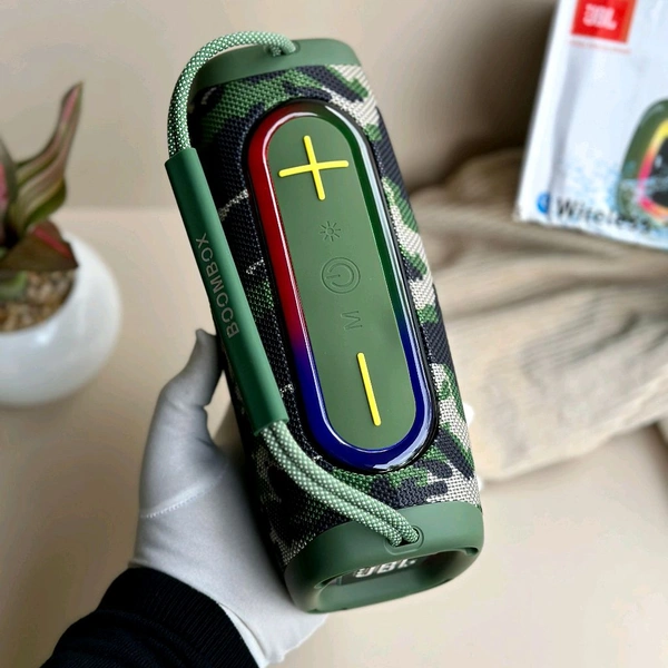 Boombox Wireless Bluetooth Speaker With Rbg Light | Powerful Sound Quality With Heavy Bass | Lights Sync With Music