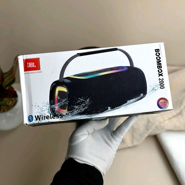 Boombox Wireless Bluetooth Speaker With Rbg Light | Powerful Sound Quality With Heavy Bass | Lights Sync With Music