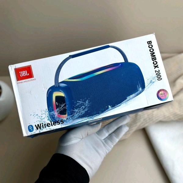 Boombox Wireless Bluetooth Speaker With Rbg Light | Powerful Sound Quality With Heavy Bass | Lights Sync With Music