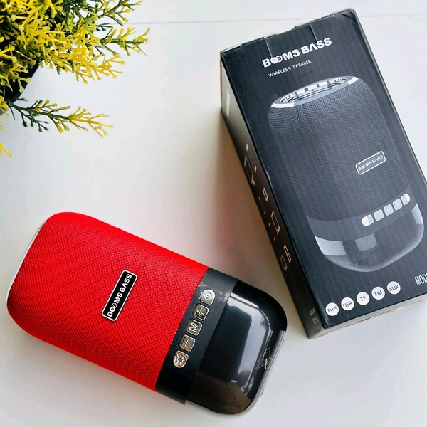 Booms Bass Mini LED Light Wireless speaker-L22 10 W Bluetooth Soundbar (Multicolor, Stereo Channel) - Red