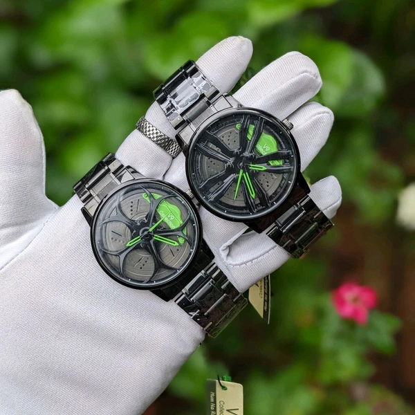 Buy 1 Get 1 Free Offer, V9 Analog Unique Quartz Movement Collection With High Quality Strap Best finishing Body & Case