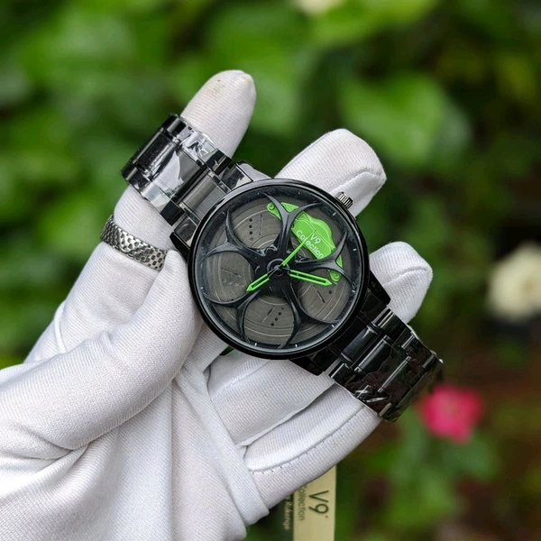 Buy 1 Get 1 Free Offer, V9 Analog Unique Quartz Movement Collection With High Quality Strap Best finishing Body & Case